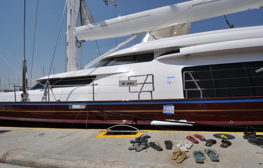 shoes off the yacht marina safety deck shoes