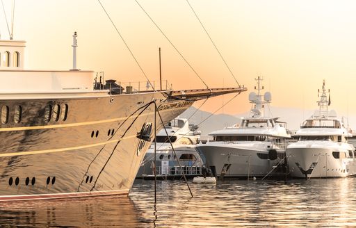 superyachts at the Monaco Yacht Show