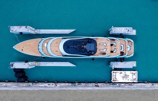 Admiral Yachts superyacht KENSHŌ viewed from above at launch