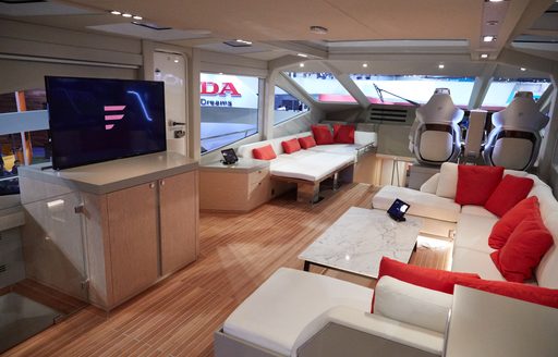 A social area on board Numarine superyacht ADONIS