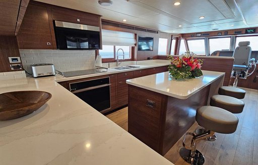 Outer Reef 830 Classic yacht interior galley