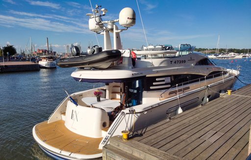 radar fitted to small motor cruiser