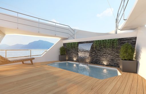 The sundeck on board a Numarine 45XP superyacht