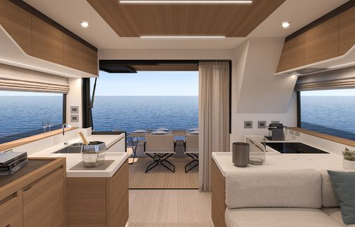 Comfortable interior of Pardo E60 yacht