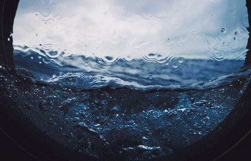 View from a porthole have submerged