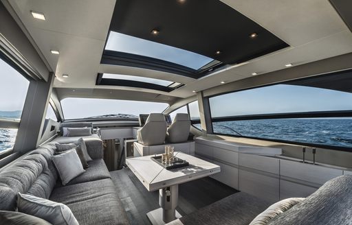 The 7X's salon has panoramic views and a sunroof