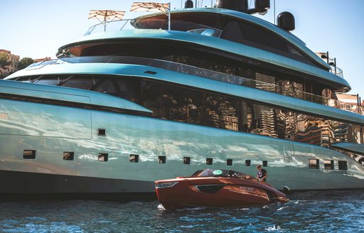 superyachts and tenders at the Monaco Yacht Show