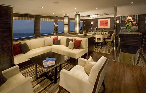 Elegant interior lounge on Dorothea III