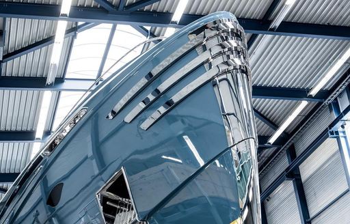 Hull of Royal Huisman superyacht PHI