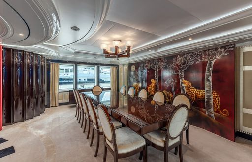 Elegant interiors of Avanti superyacht