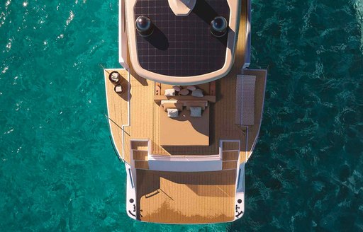 Aerial shot of the Azimut Seadeck 7