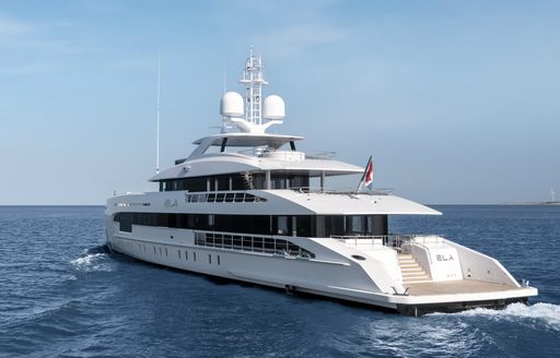 Superyacht ELA on the water