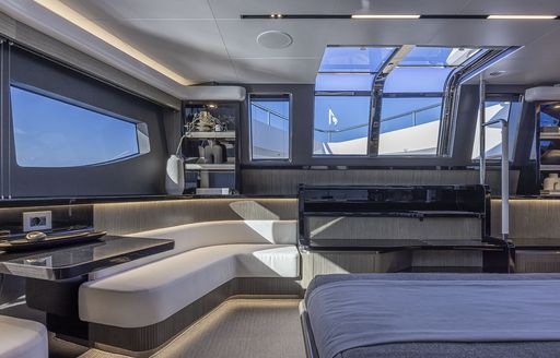 Pearl-82-owner-cabin-doors-and-sofa