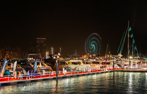 Dubai International Boat Show night image