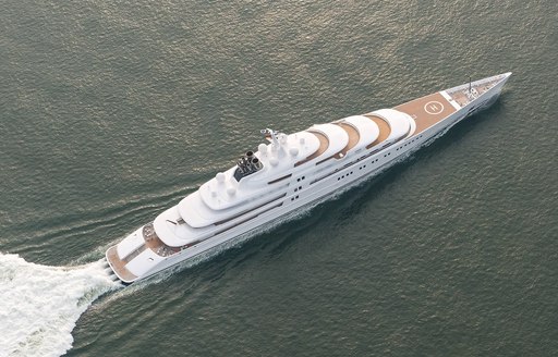 Superyacht AZZAM on water