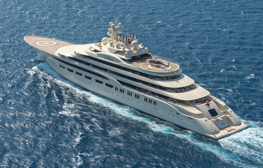 Superyacht DILBAR on water