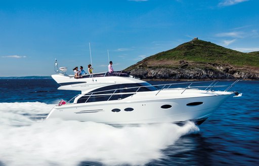 Princess 43 flybridge motor yacht running shot