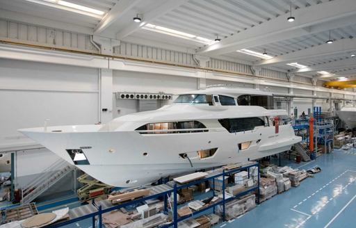 Custom Line yacht under construction