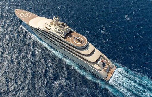 Superyacht DILBAR on water