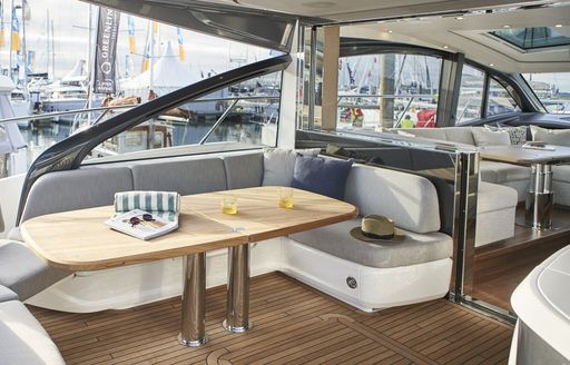 sports yacht design on the Princess V55