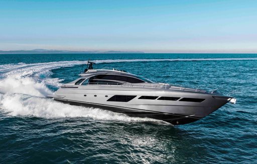 Pershing 8X sports yacht running shot