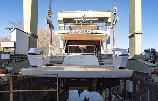 Superyacht DELLAGRAZIA being delivered