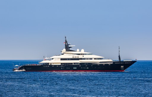 Superyacht ALFA NERO at sea on a clear day