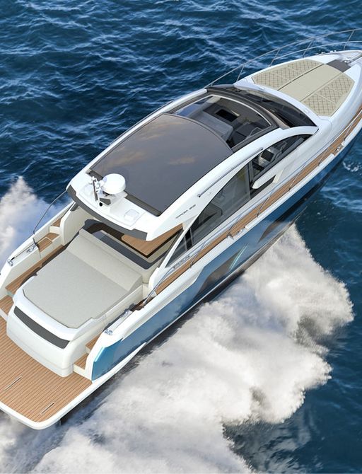 Fairline Targa 65 GT sports yacht running shot