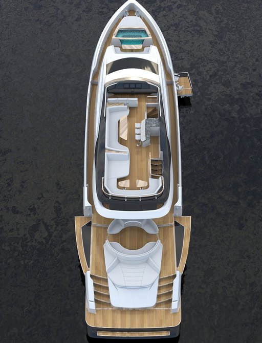 A graphic of a new yacht for sale