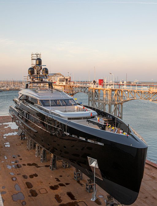 Olokun propped up outside of its Tankoa shipyard