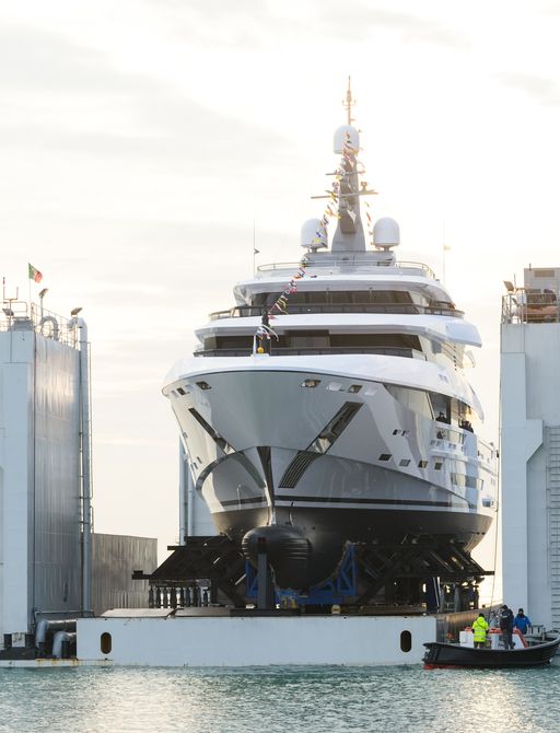 explorer yacht POLARIS in build front view