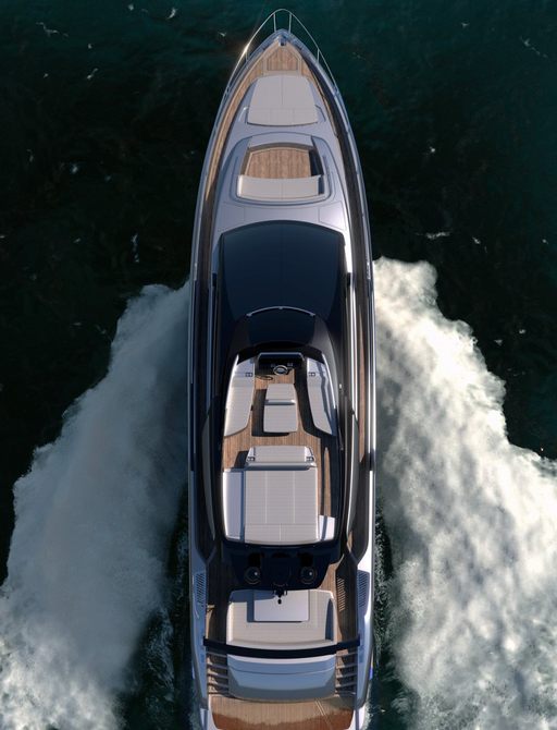 Riva 76 Super Perseo view from above