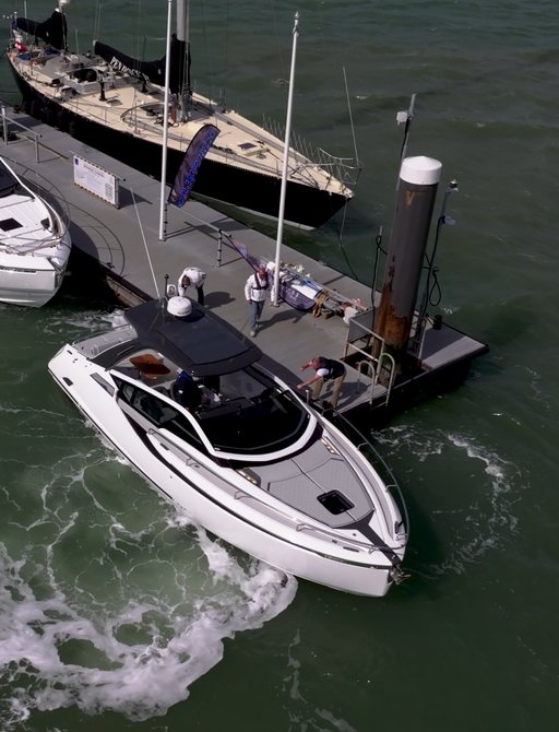 Fairline-F33-overhead-docking-marina