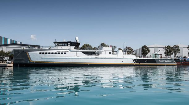 Damen launch 55m support yacht Blue Ocean