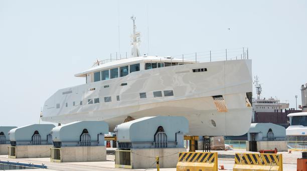 WATCH: 45m Alia Custom Superyacht Genie Blu Revealed at Launch Ceremony
