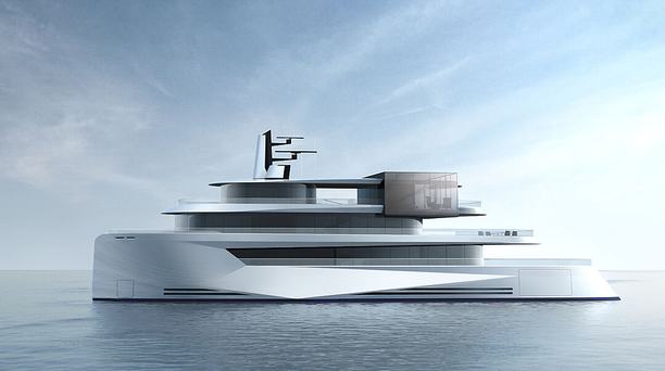 Glass cube center to new superyacht concept