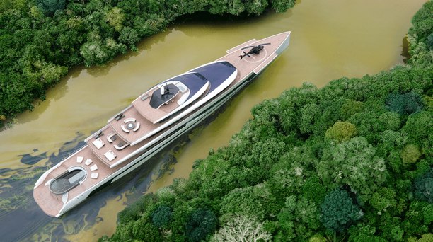 KIWA: Isaac Burrough's 110m Superyacht Concept