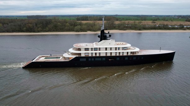 M/Y LIVA spotted returning from sea trials