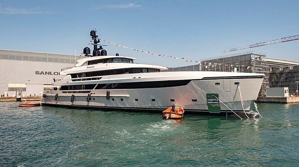 Sanlorenzo launches first 62Steel super yacht LAMMOUCHE in La Spezia