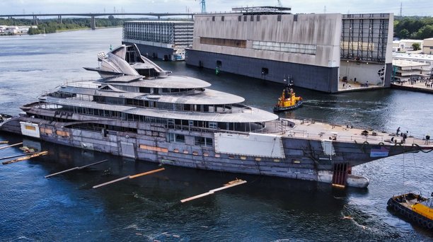 Lürssen’s 125m superyacht Project JAG undergoes technical launch