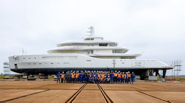 Latest Amels 80 Superyacht Completes Technical Launch and Heads to Vlissingen for Outfitting