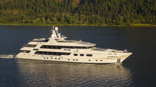 50m Christensen Custom Superyacht Silver Lining Listed for Sale 