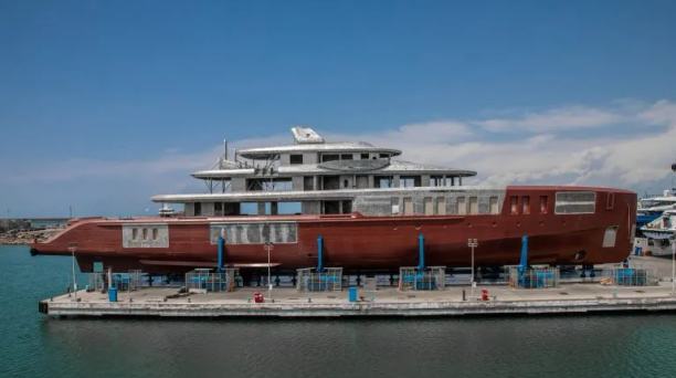 80m Benetti Custom Superyacht Project Iron Man Enters Outfitting Phase