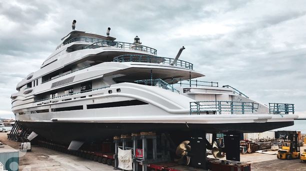 Benetti launch giga season as 107m super yacht FB277 prepares for launch