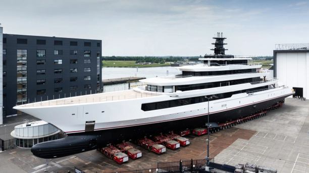 VIDEO: 111M Oceanco superyacht Y726 successfully launches 