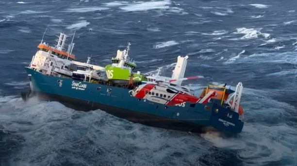 Crew of Dutch cargo ship airlifted after ‘near capsize’