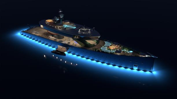 Lürssen unveils 98m superyacht concept with ponds, parks and a river pool