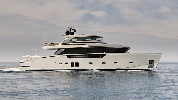 27m Sanlorenzo SX88 motor yacht M&M listed for sale for first time