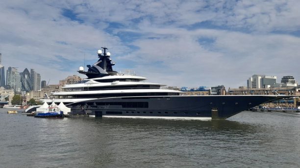 SPOTTED: 122m Lürssen Superyacht Kismet Returns to London 