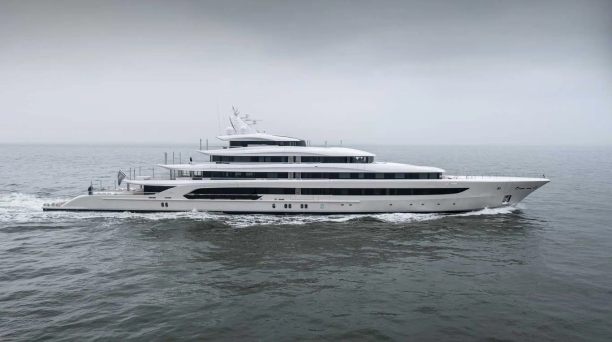 105m Oceanco superyacht H3 embarks on sea trials